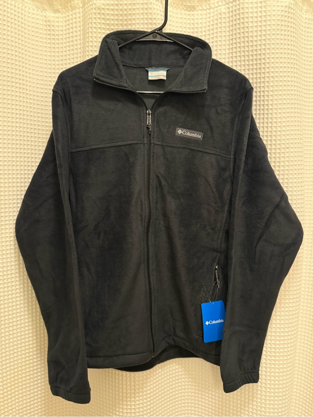 Columbia NWT Black Full-Zip Fleece Jacket with Logo - Mens Small